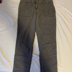 Grey cropped chino pants